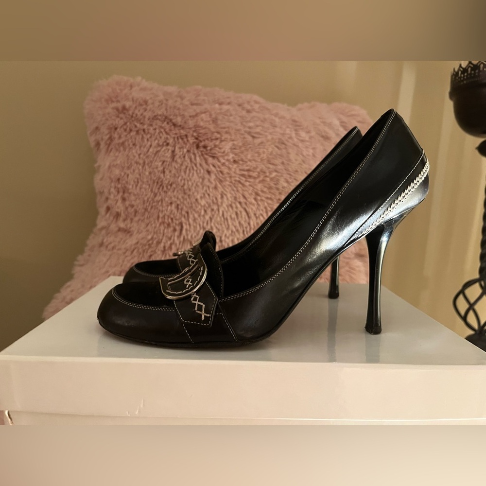 Dior Large CD Schoolgirl Loafer Pumps 🖤 Size 8 1/2 - Picture 4 of 12